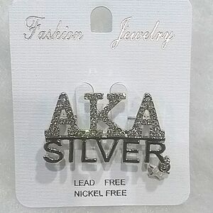 AKA SILVER Sorority Brooch